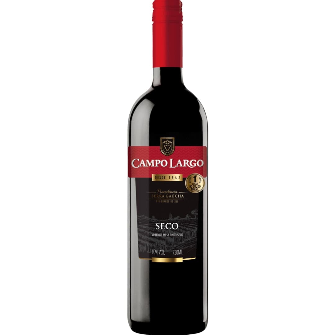 Vinho campo largo tinto seco 750ml